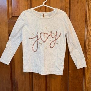 Carters Girls Holiday Joy Top - Size 7